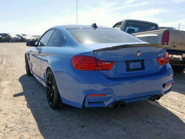 WBS3R9C50GK336429 - 2016 BMW M4 BLUE photo 3