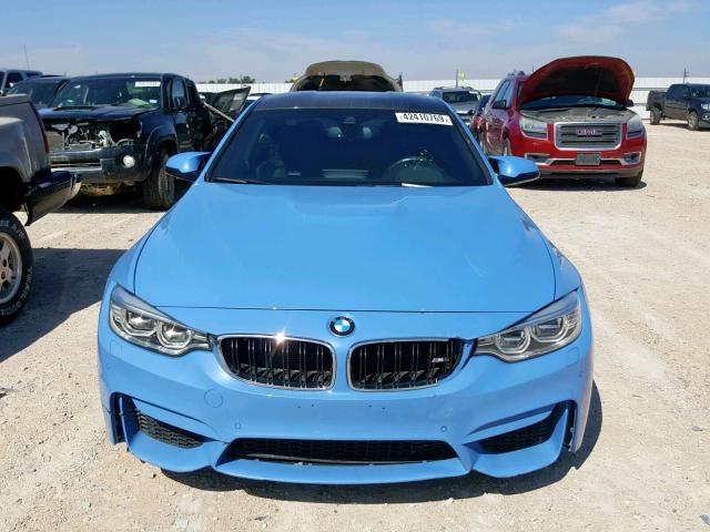 WBS3R9C50GK336429 - 2016 BMW M4 BLUE photo 9