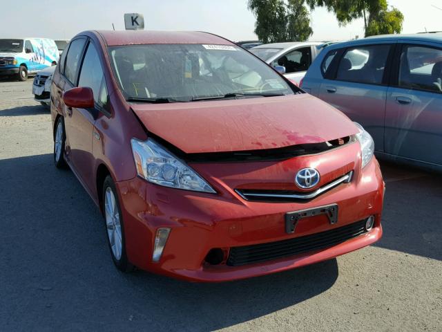 JTDZN3EU4C3140612 - 2012 TOYOTA PRIUS V RED photo 1