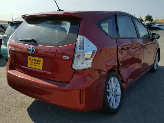 JTDZN3EU4C3140612 - 2012 TOYOTA PRIUS V RED photo 3