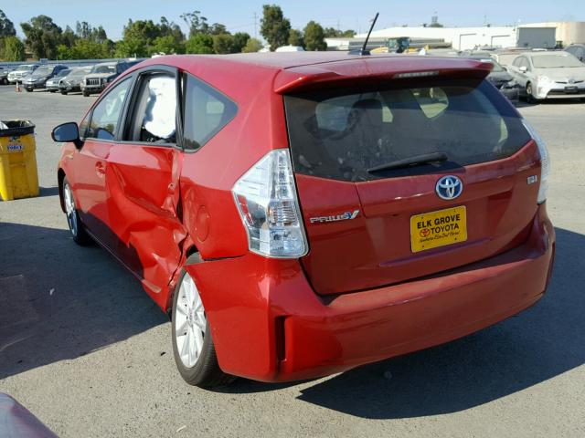 JTDZN3EU4C3140612 - 2012 TOYOTA PRIUS V RED photo 4