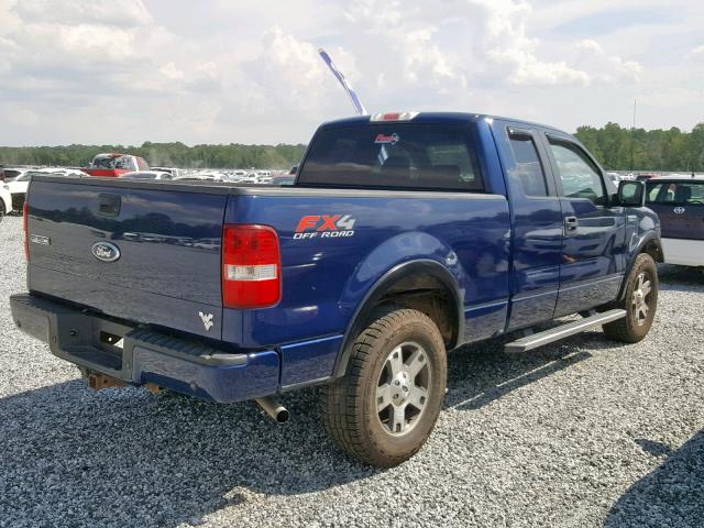 1FTPX14517FB76259 - 2007 FORD F150 BLUE photo 4