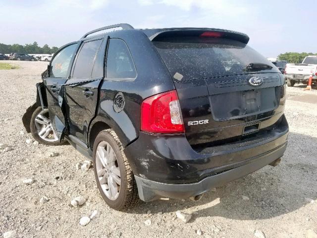 2FMDK3JC2CBA08069 - 2012 FORD EDGE SEL BLACK photo 3