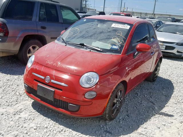 3C3CFFAR2CT365724 - 2012 FIAT 500 POP RED photo 2