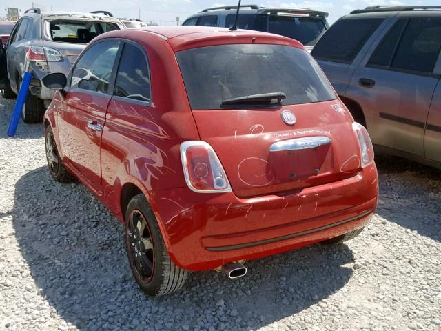 3C3CFFAR2CT365724 - 2012 FIAT 500 POP RED photo 3