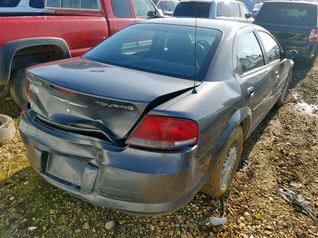 1C3EL56R44N310522 - 2004 CHRYSLER SEBRING LX GRAY photo 4