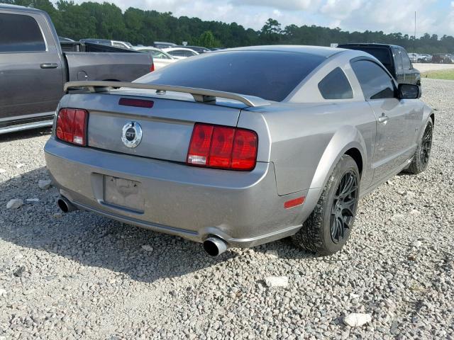 1ZVHT82H185195016 - 2008 FORD MUSTANG GT SILVER photo 4