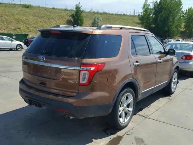 1FMHK8F84BGA02543 - 2011 FORD EXPLORER L BROWN photo 4