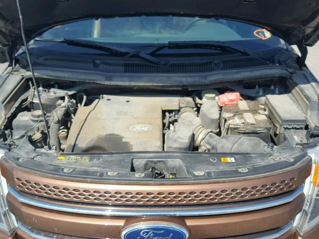 1FMHK8F84BGA02543 - 2011 FORD EXPLORER L BROWN photo 7