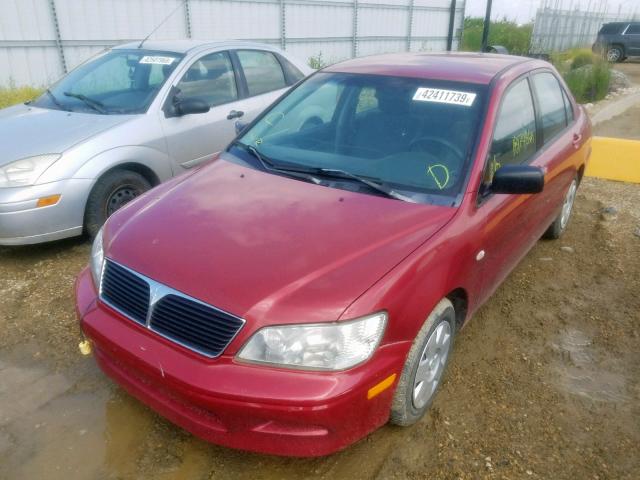 JA3AJ26E03U607673 - 2003 MITSUBISHI LANCER ES RED photo 2