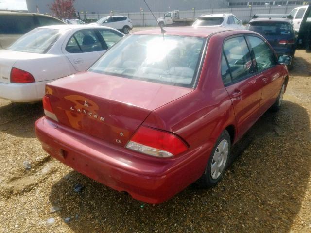 JA3AJ26E03U607673 - 2003 MITSUBISHI LANCER ES RED photo 4