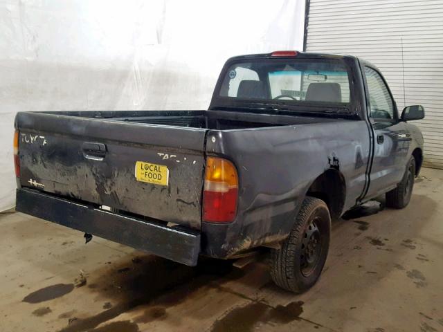 4TANL42N6WZ121760 - 1998 TOYOTA TACOMA BLACK photo 4