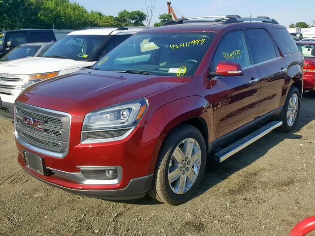 1GKKVSKD6HJ271743 - 2017 GMC ACADIA LIM RED photo 2