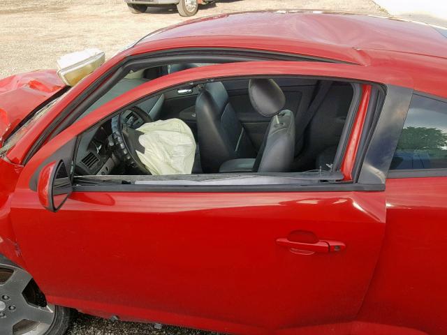 1G1AL15F377213758 - 2007 CHEVROLET COBALT LT RED photo 10