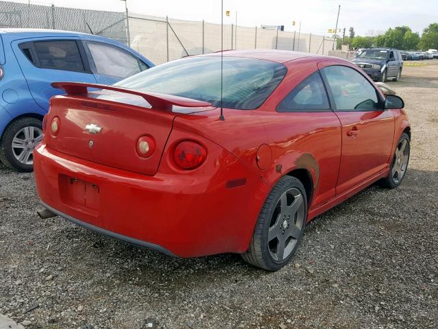 1G1AL15F377213758 - 2007 CHEVROLET COBALT LT RED photo 4