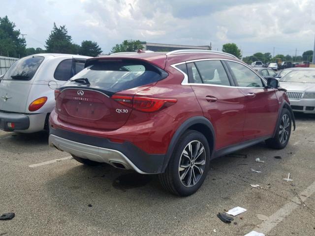 SJKCH5CR0KA009059 - 2019 INFINITI QX30 ESSEN RED photo 4