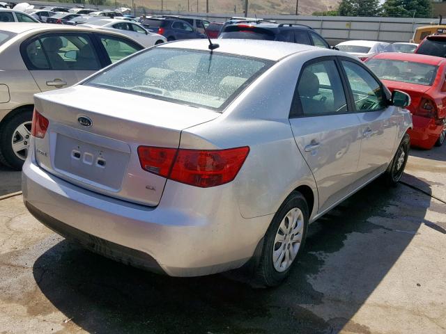 KNAFU4A22C5553100 - 2012 KIA FORTE EX SILVER photo 4