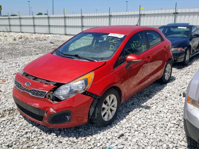 KNADN5A3XC6031456 - 2012 KIA RIO EX RED photo 2