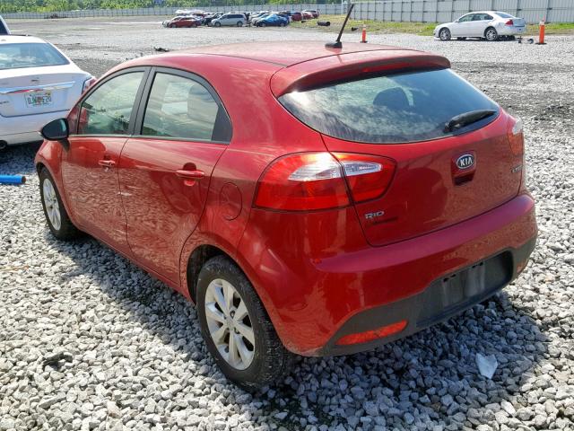 KNADN5A3XC6031456 - 2012 KIA RIO EX RED photo 3