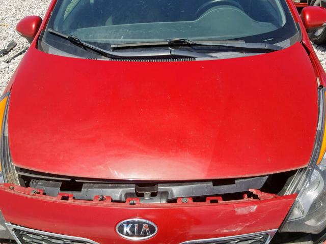 KNADN5A3XC6031456 - 2012 KIA RIO EX RED photo 7