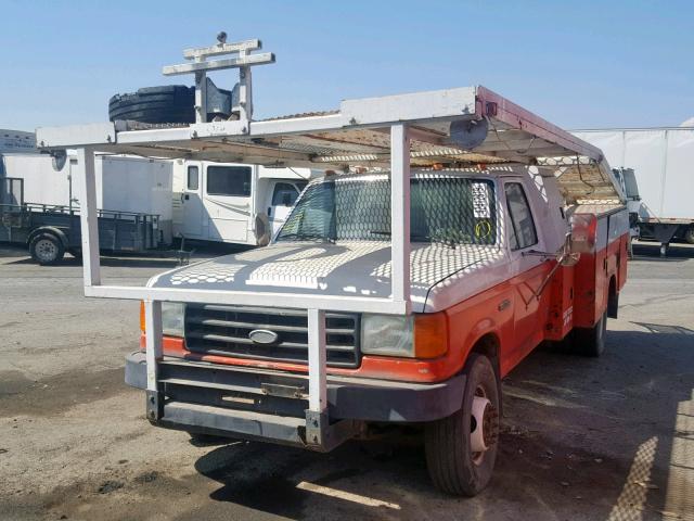 2FDLF47M9JCB00910 - 1988 FORD F SUPER DU RED photo 2