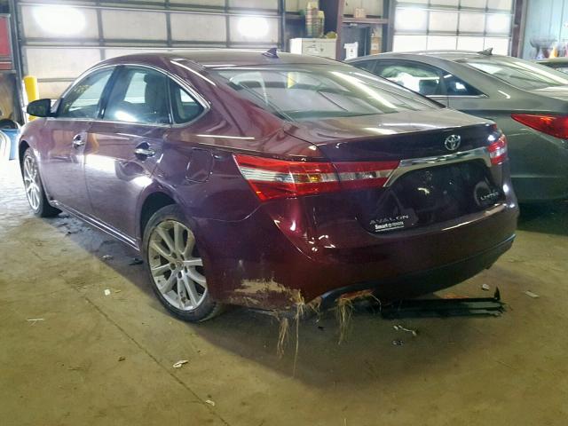 4T1BK1EB7DU018587 - 2013 TOYOTA AVALON BAS MAROON photo 3