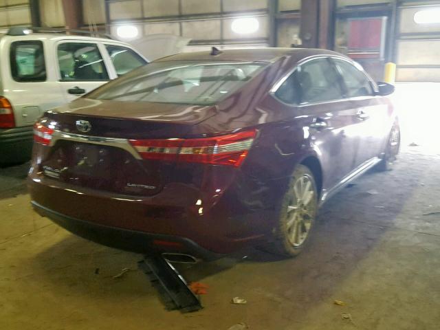 4T1BK1EB7DU018587 - 2013 TOYOTA AVALON BAS MAROON photo 4