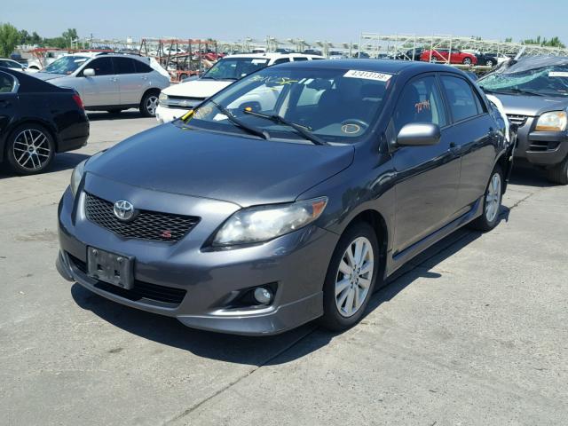 1NXBU4EE9AZ176219 - 2010 TOYOTA COROLLA S GRAY photo 2