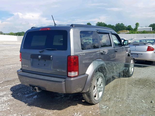 1D4PU4GK2BW602127 - 2011 DODGE NITRO HEAT GRAY photo 4