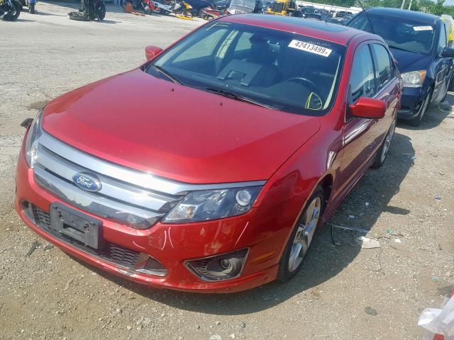 3FAHP0DC5BR119920 - 2011 FORD FUSION SPO BURGUNDY photo 2