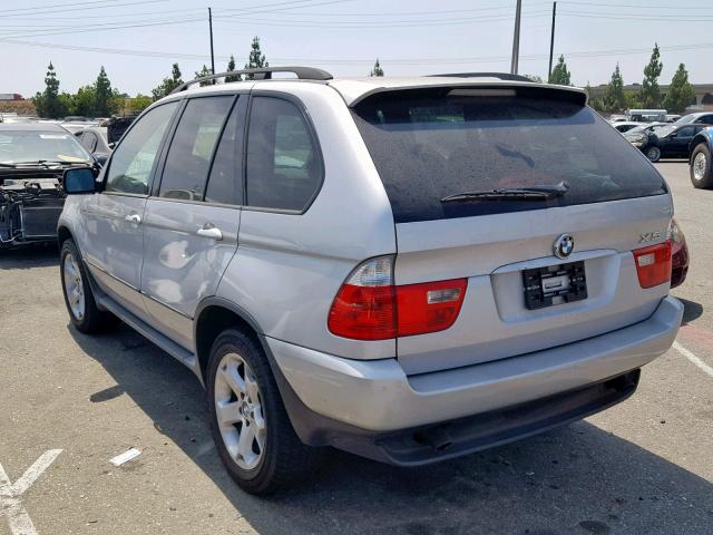 5UXFA13525LY01764 - 2005 BMW X5 3.0I SILVER photo 3