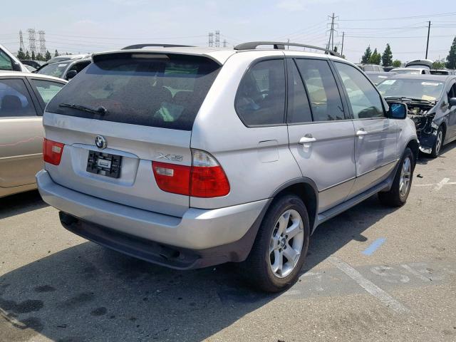 5UXFA13525LY01764 - 2005 BMW X5 3.0I SILVER photo 4