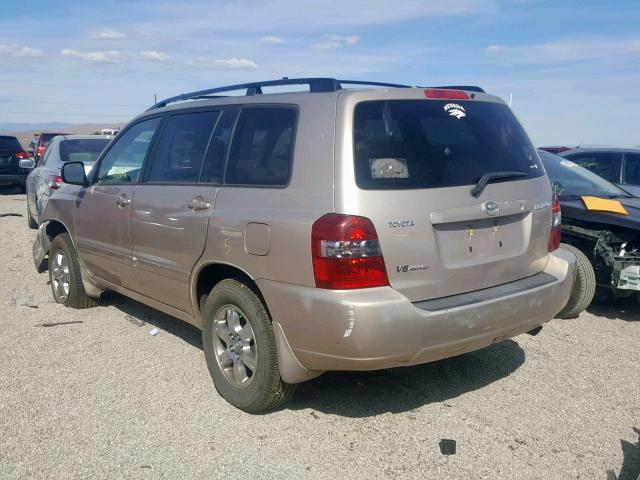 JTEEP21A660159159 - 2006 TOYOTA HIGHLANDER GOLD photo 3