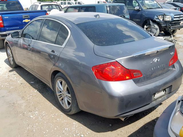 JN1CV6APXFM502161 - 2015 INFINITI Q40 GRAY photo 3