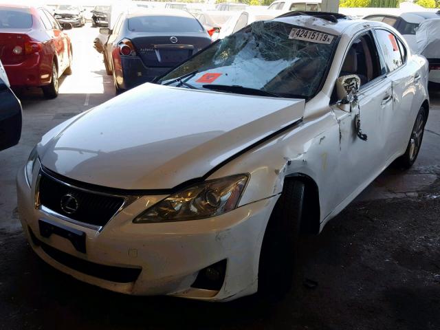 JTHBF5C22B5152111 - 2011 LEXUS IS 250 WHITE photo 2