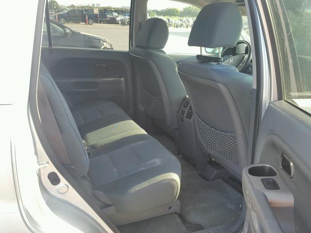 5FNYF18218B004827 - 2008 HONDA PILOT VP SILVER photo 6