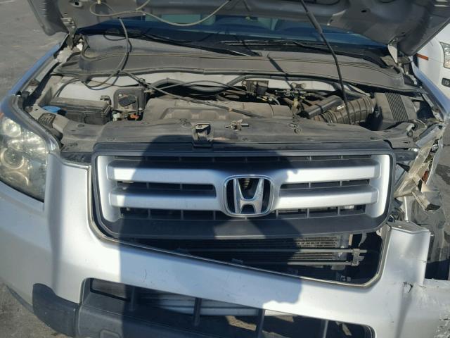 5FNYF18218B004827 - 2008 HONDA PILOT VP SILVER photo 7