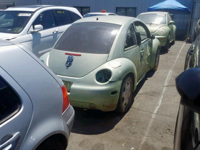 3VWCK21C31M426384 - 2001 VOLKSWAGEN NEW BEETLE მწვანე ფოტო 4
