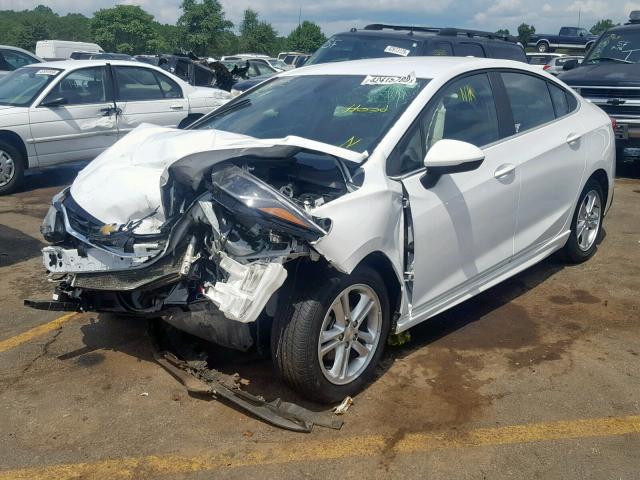 1G1BE5SM8H7268202 - 2017 CHEVROLET CRUZE LT WHITE photo 2