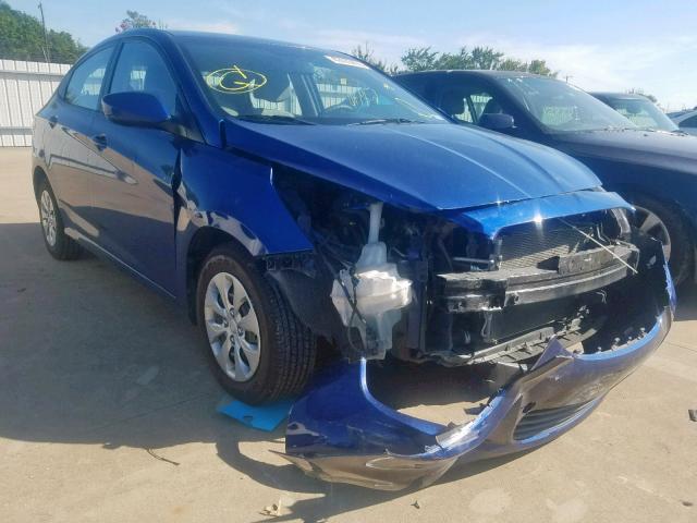 KMHCT4AE4GU060710 - 2016 HYUNDAI ACCENT SE BLUE photo 1