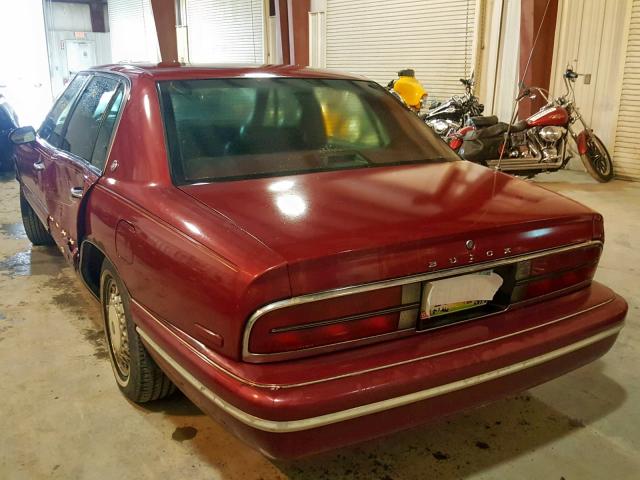 1G4CW52K9TH606244 - 1996 BUICK PARK AVENU MAROON photo 3