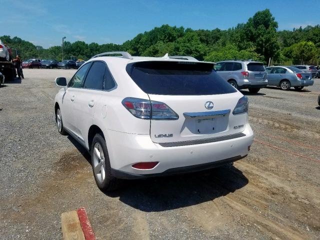 2T2BK1BA7AC041131 - 2010 LEXUS RX 350 WHITE photo 3