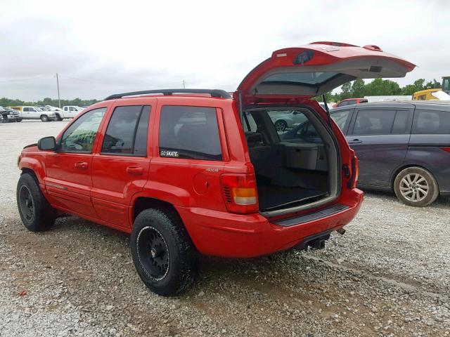 1J4GW58N71C590279 - 2001 JEEP GRAND CHER RED photo 3