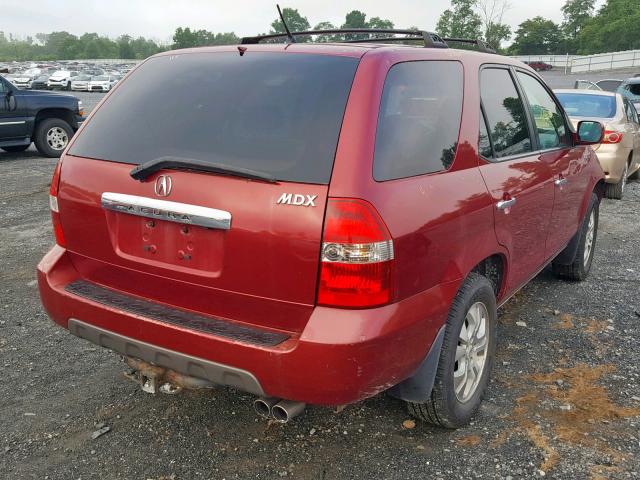 2HNYD18903H530432 - 2003 ACURA MDX TOURIN MAROON photo 4