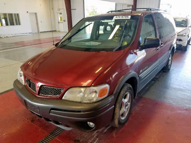 1GMDX03E32D207106 - 2002 PONTIAC MONTANA RED photo 2