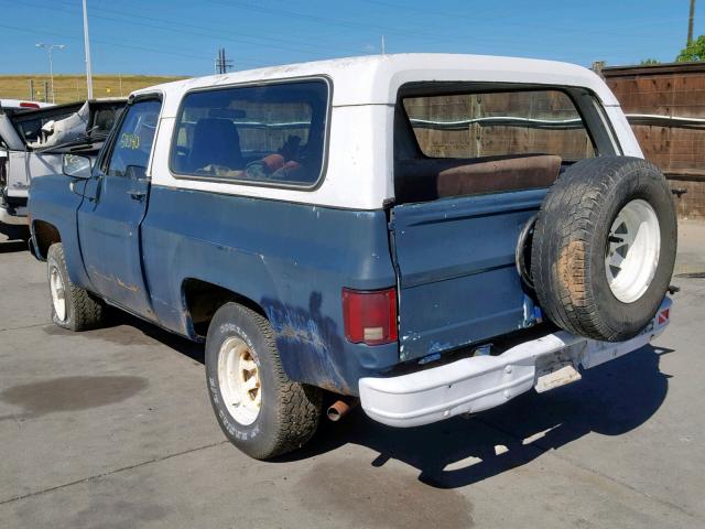 CKY184F116661 - 1974 CHEVROLET BLAZER BLUE photo 3