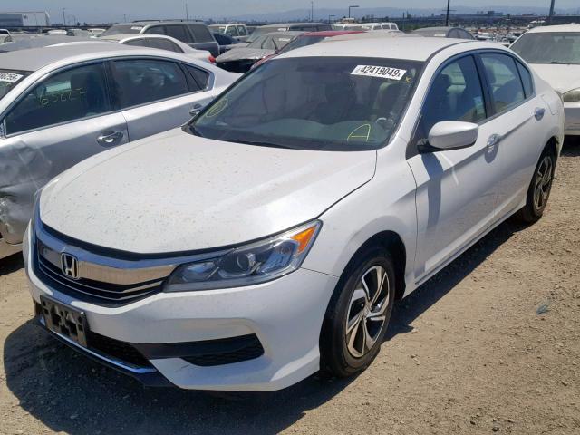 1HGCR2F32HA140705 - 2017 HONDA ACCORD LX WHITE photo 2