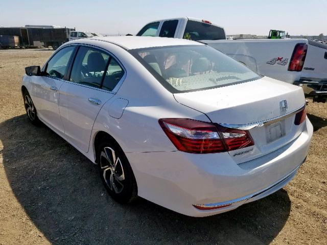 1HGCR2F32HA140705 - 2017 HONDA ACCORD LX WHITE photo 3