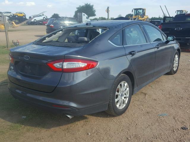 3FA6P0G74FR149793 - 2015 FORD FUSION S GRAY photo 4