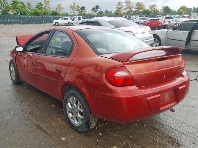 1B3ES56C23D250076 - 2003 DODGE NEON SXT RED photo 3